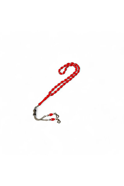 Hedea Al Red Rosary with Beads and Metal Tassels