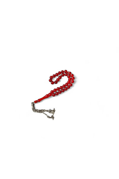 Hedea Red Rosary with Metal Tassels