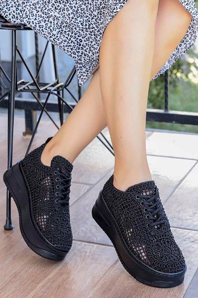 kajal ayakkabı Pantofi sport din tricot din dantela Elina