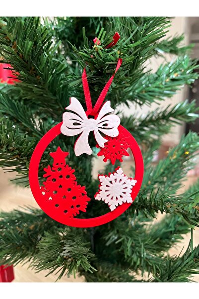 Çilek Ren Geyik ve Ağaç Temalı Yılbaşı Süsü 2'li Paket