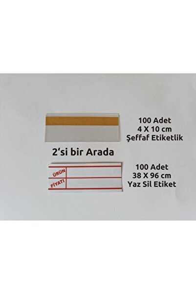 CYS ETİKET CysEtiket Pvc Arkası Yapışkanlı Raf Önü Fiyat Etiketliği silinebil...