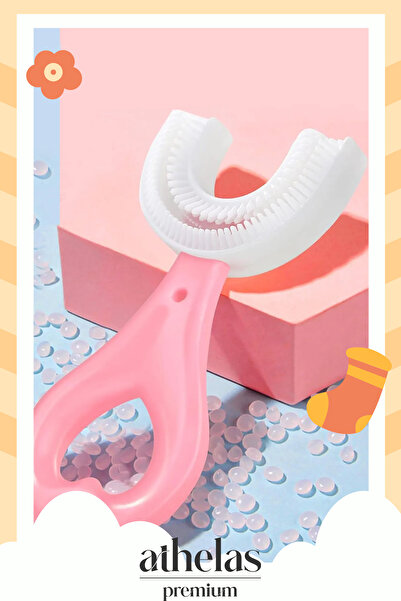 Athelas Yeni Nesil U Şeklinde Gıda Sınıfı Silikon Yumuşak Bebek Diş Fırçası Y...