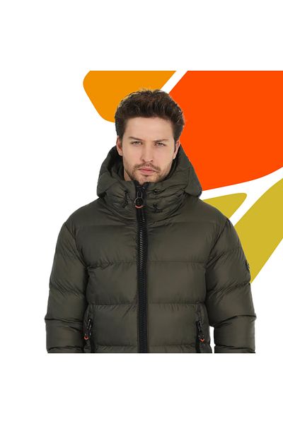 Rodi Jeans Herrenmantel mit Kapuze nicht abnehmbar, Winterjacke Herrenmantel wasserdicht Luxus-Design, Wa