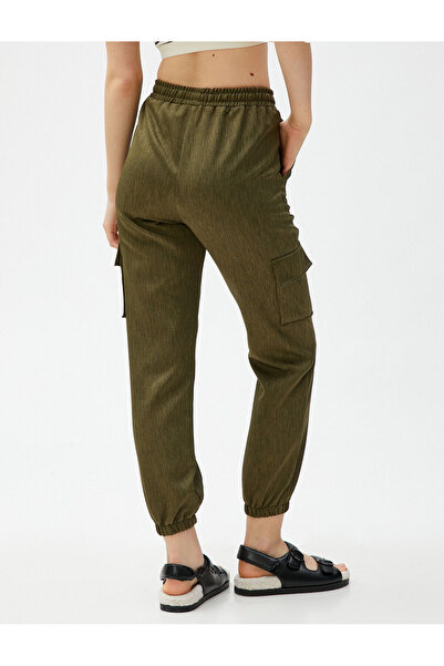 Koton Cargo nadrág, fűzős derékzseb, részletes, rugalmas szár