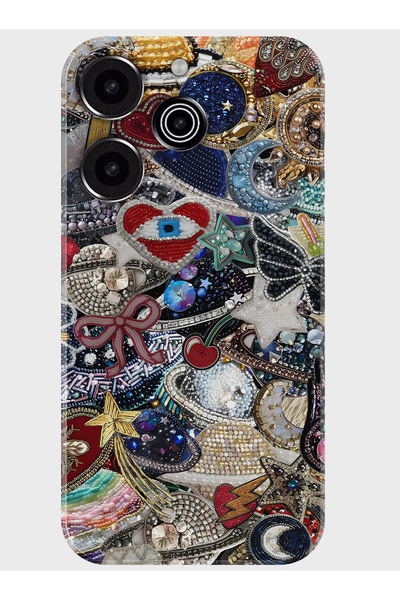 TECNO Spark 20C Kılıf Baskılı Silikon Kapak - 36