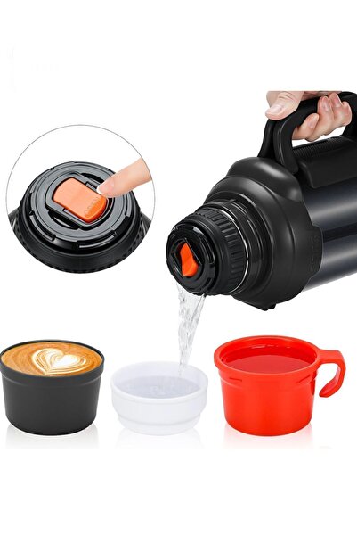 Dofrise Paslanmaz Çelik 4 Litre Büyük Boy 48 Saate Kadar Yalıtımlı Termos