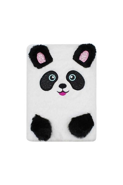 layfhex Cute Animal Pattern Plush Notebook Faux Fur Hard Cover Notepad
