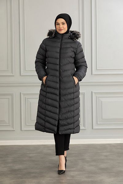 Space Fashion Women's Smoked Long Puffer Coat