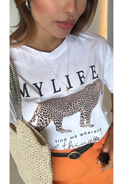 Jose Clothing تي شيرت بأكمام قصيرة من القطن العضوي باللون الأبيض من سلسلة Bla...