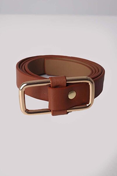 ALLDAY Tan-Rectangular Buckle Belt