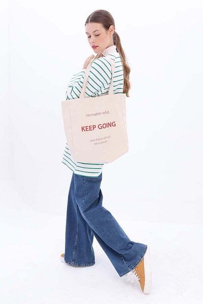 ALLDAY Cloth Bag - Red Printed Design