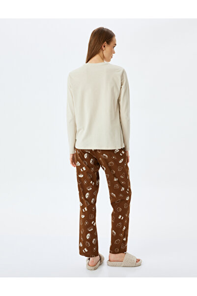 Koton Σετ πιτζάμες 2 τεμαχίων από εμπριμέ βαμβάκι