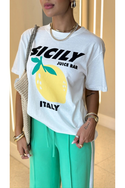 Jose Clothing تي شيرت بأكمام قصيرة من القطن العضوي باللون الأبيض من سلسلة Bla...