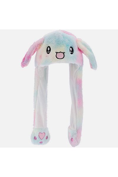 Aware Time Movable Winter Beanie Hat with Plush Figures and Movable Ears