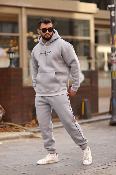 ZENGOLL & RAMİRES Σετ αθλητικής φόρμας με κουκούλα και ελαστικό πόδι με 3 κλω...