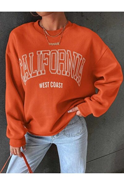 KOZİA OUTDOORS سويت شيرت مطبوع برقبة دائرية للجنسين من كاليفورنيا