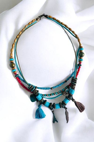 PETEK AKSESUAR ETHNIC BOHEM DESIGN EIFFEL NECKLACE
