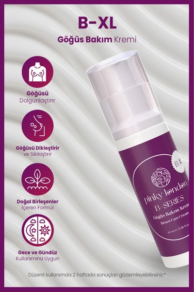 Pinky London B Series Göğüs Dolgunlaştırıcı , Dikleştirici Ve Sarkıklık Giderici Bakım Kremi