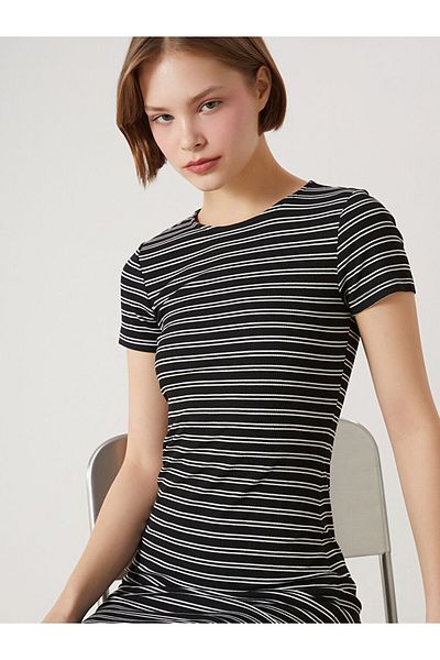 LC Waikiki Striped Crew Neck Women's Dress - Xside