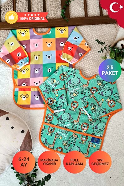 ANP MODA TASARIM Safari and Square Months Patterned 2-Pack Liquid-Proof Unise...
