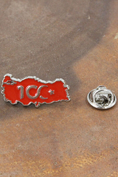 Chantaky 089 500020 Gümüş Türkiye Haritalı Cumhuriyetimizin 100. Yıl Rozeti