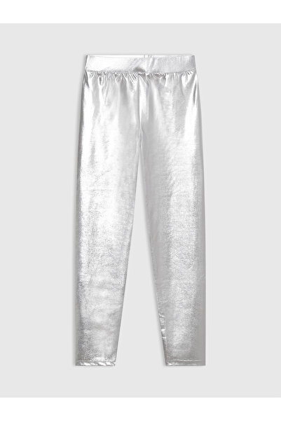 GAP Kız Çocuk Gri Parlak Jarse Legging Tayt