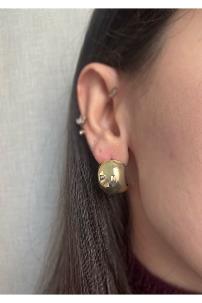 MioArt Women's Curved Half Hoop Earrings