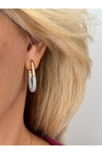 MioArt Çift Renk Soleste Nars Küpe