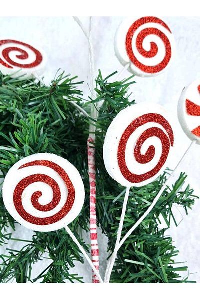 Parti Dükkanım Christmas Glitter Foam Candy Branch 75 cm 1 Piece
