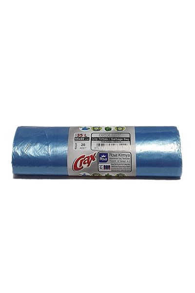 CRAX Blue Garbage Bag - Medium Size, 20 Pieces (50 Rolls) Standard