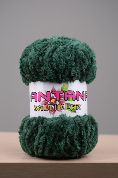 SALTIKLAR Lantana Peluş Örgü Ipi Peluş Ip Ana Kuzusu 100gr Yeşil-49