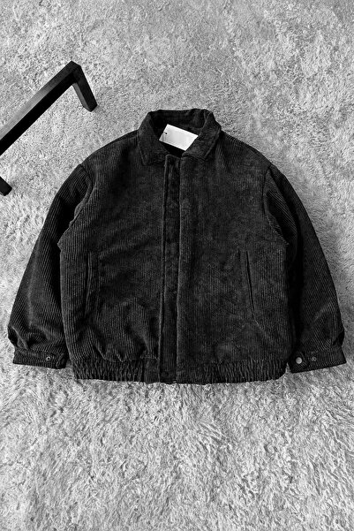 Moderk Oversize Kadife Bomber Vintage Kadın Unisex Mont Ceket