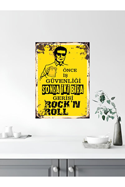 NED MDF LAZER DEKARASYON 4 Parça Komik Duvar Yazıları Retro Mdf Ahşap Poster Tablo Seti