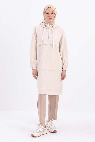 ALLDAY Ανοιχτό μπεζ-μπροστινό Roba Double Sweat Tunic