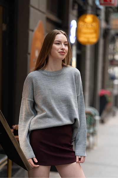Cloudy Kids Oversize Crew Neck Knitwear Sweater