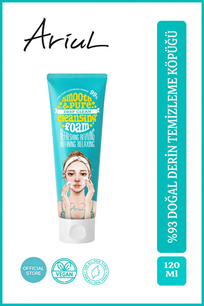 Ariul Smooth & Pure Temizleme Köpüğü 120 ml|%93 Doğal Derin Temizleyici|Manye...