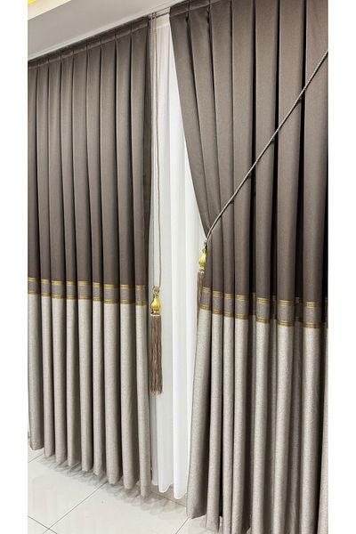 Fon Dünyası Gray Cappuccino Panel Background - Single Wing Stripe