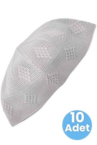Uniquetrenders Συσκευασία 10 υφαντών πλεκτών μοτίβων Skullcap καλής ποιότητας Σκληρό κάλυμμα προσευχής