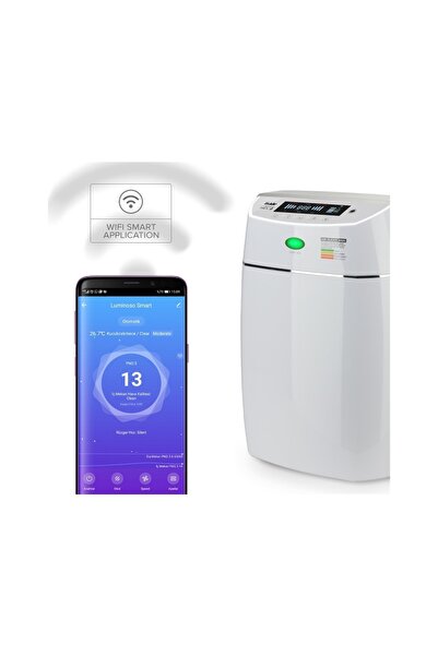 Fakir Luminoso Smart air purifier and ionizer, 6 stages, Photocatalytic TiO2, UV and HEPA H14, 25dB, 50mp