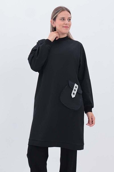 ALLDAY Black-Accessory Pocket Sweat Tunic