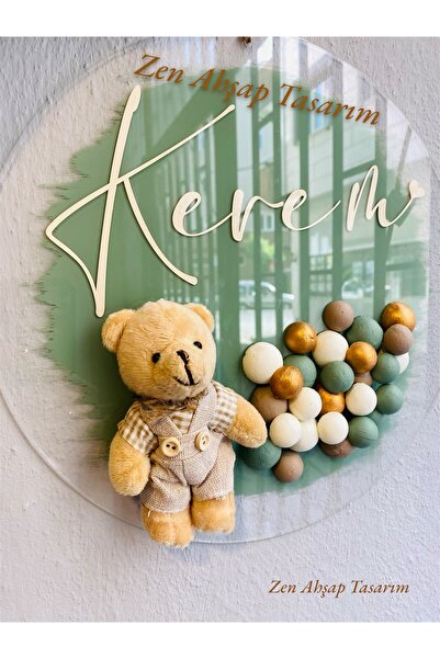 Zen Ahşap Tasarım Pileksi Kapı Süsü