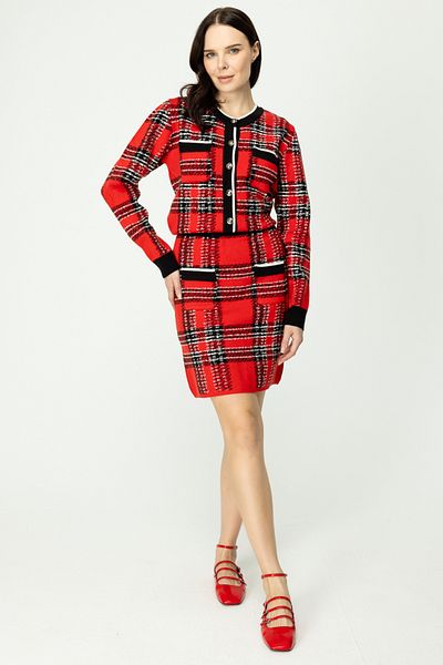 ON Midi Knitwear Skirt with Elastic Waist and Top Pocket