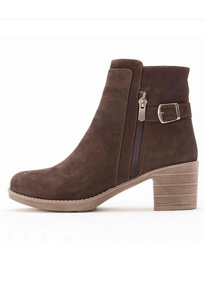 BRGL ΓΥΝΑΙΚΕΙΑ ΓΝΗΣΙΑ ΔΕΡΜΑΤΙΝΑ NUBUCK ΟΡΘΟΠΕΔΙΚΑ ΜΠΟΤΑΚΙΑ ΧΟΝΤΡΟ ΤΑΚΟΥΝΟ