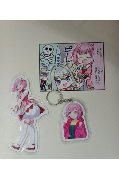 nihonwosekai Hatsune Miku Pjsekai Πολύχρωμο Anime Μπρελόκ Σετ σελιδοδεικτών PVC Laminating Skin Otori Emu