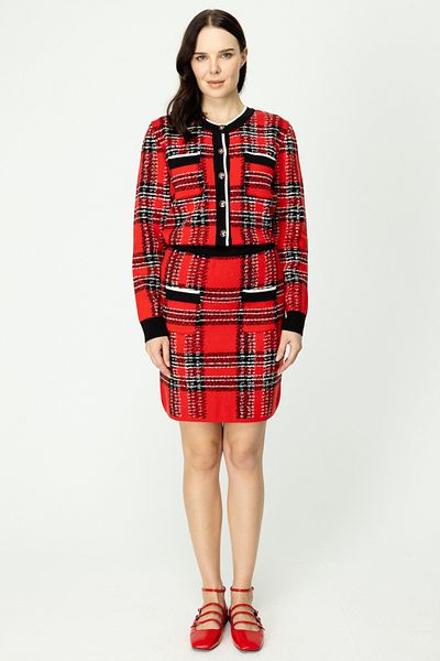 ON Midi Knitwear Skirt with Elastic Waist and Top Pocket