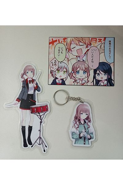nihonwosekai Hatsune Miku Pjsekai Πολύχρωμο Anime Σετ σελιδοδεικτών με μπρελόκ με επικάλυψη πλαστικοποίησης PVC