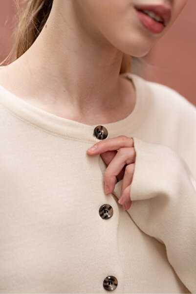 Cloudy Kids Women's Cardigan Trousers Buttoned Knitwear Set