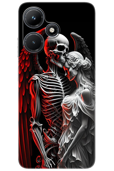 iNfinix Hot 30i (X669/X669C) Compatible Sheath Patterned Silicone Skeleton and Angel Love NGO:644 CP-IbZbTHJ