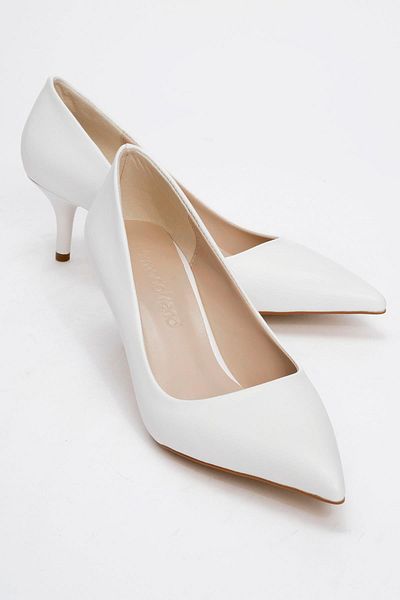 Ccway Stiletto pentru femei cu piele albă - vârf ascuțit