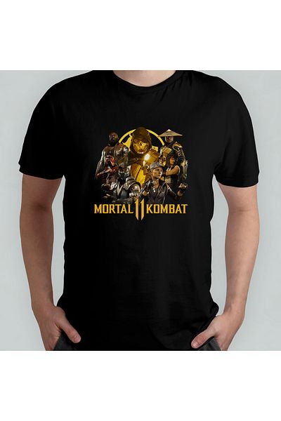 Pixxa Mortal Kombat II - Μπλουζάκι από 100% βαμβακερό λαιμόκοψη μοντέλο 1